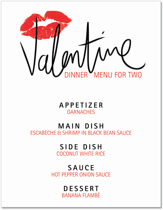 Soul Food Menu Template New A Valentine’s Day Dinner Menu to Heat Up Your Body Heart