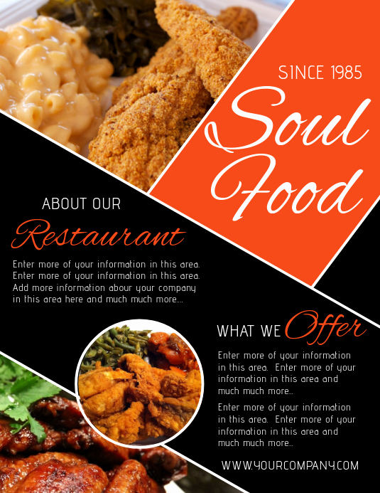 Soul Food Menu Template New Black soul Food Wedding Menu