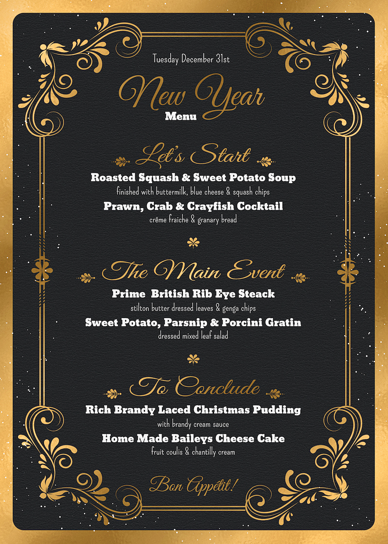 Soul Food Menu Template New New Year Menu Template Psd to Customize with Photoshop