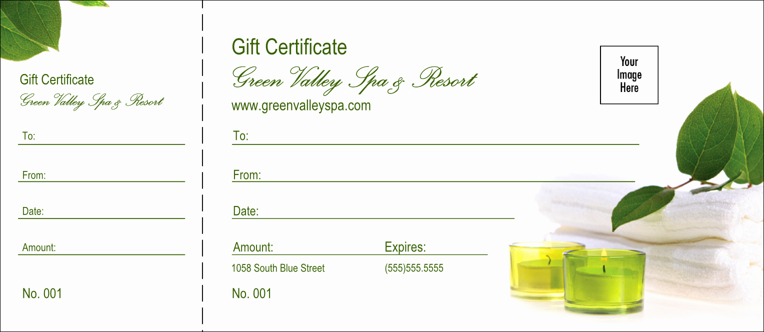 Spa Gift Certificate Template Free Beautiful Spa Logo Gift Certificate