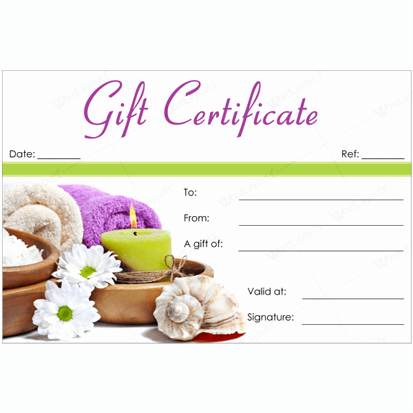 Spa Gift Certificate Template Free Elegant 50 Spa Gift Certificate Designs to Try This Season