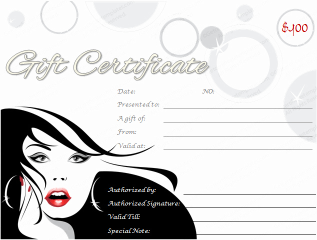 Spa Gift Certificate Template Free Elegant Tcard Saloon Tcertificate Word Tcertificate