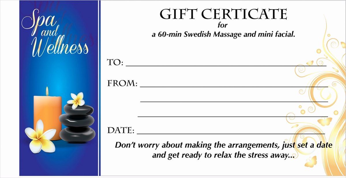 Spa Gift Certificate Template Free Luxury 21 Free Gift Certificates Psd Ai Word Vector Eps