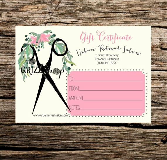 Spa Gift Certificate Template Free Luxury Set Of 50 Salon Gift Certificates by Grizzshop On Etsy