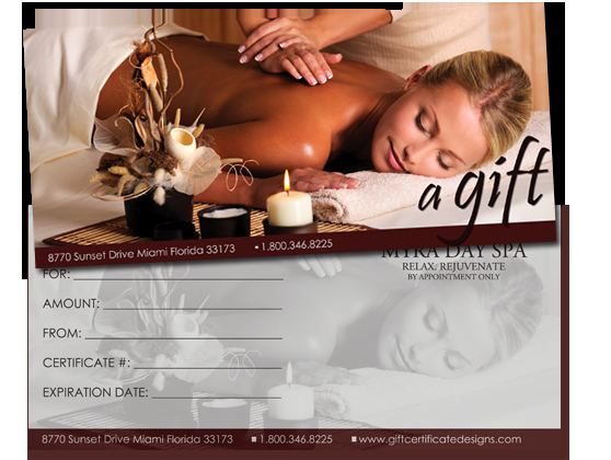 Spa Gift Certificate Template Free Unique Print Your Own Gift Certificates Using Easy Templates