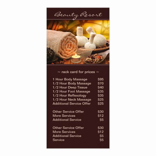 Spa Menu Template Free Best Of Spa Menu Services Template