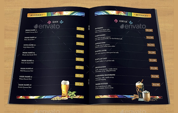 Sports Bar Menu Template Awesome 48 Menu Designs Psd Eps Docs Pages