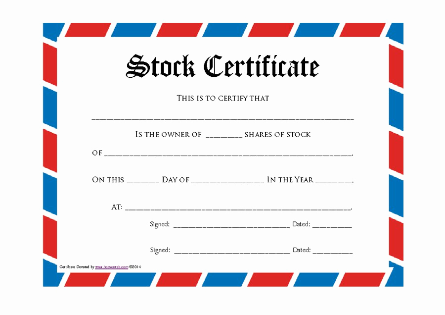 Stock Certificate Template Free Fresh 40 Free Stock Certificate Templates Word Pdf Templatelab