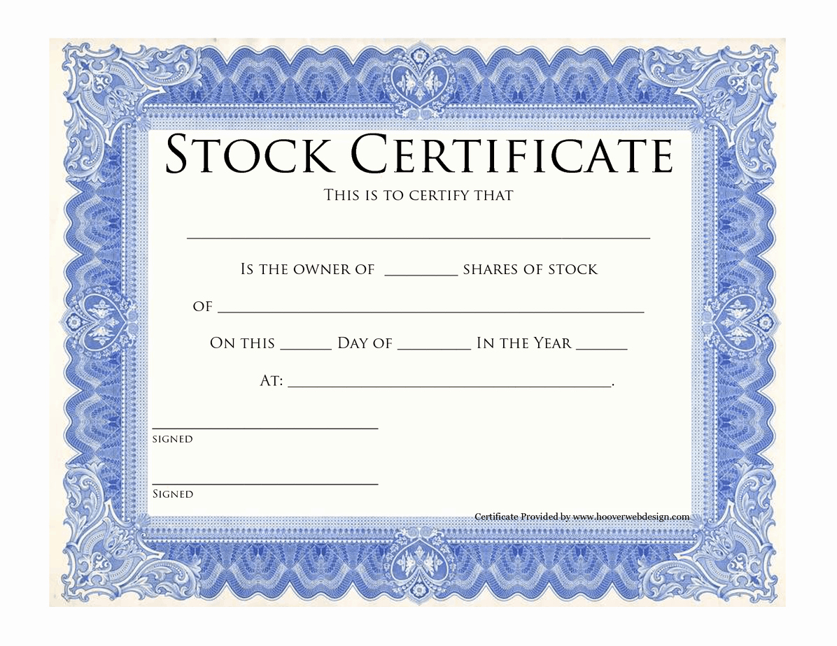 Stock Certificate Template Free Luxury 13 Stock Certificate Templates Excel Pdf formats