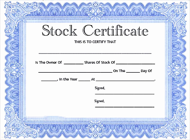 Stock Certificate Template Free Luxury Stock Certificate Template Free In Word and Pdf