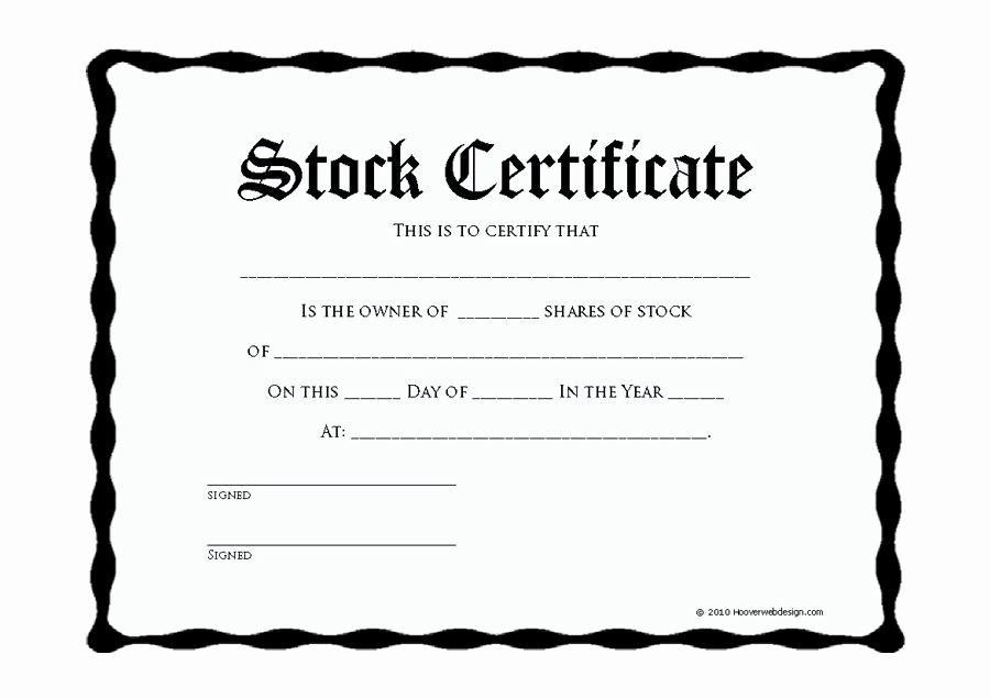 Stock Certificate Template Free New 40 Free Stock Certificate Templates Word Pdf Templatelab