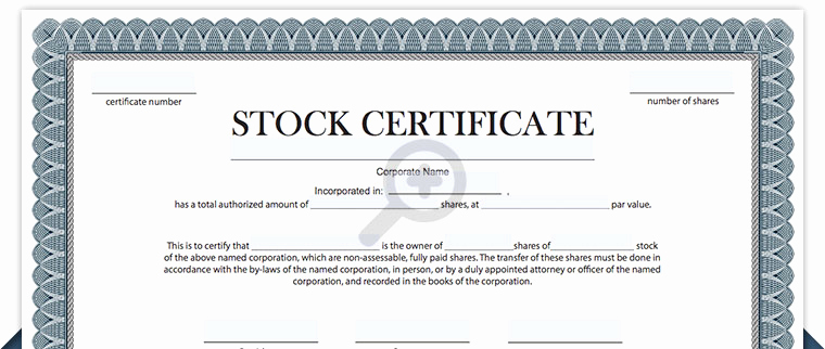 Stock Certificate Template Free New Stock Certificate Template