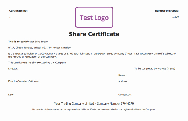 Stock Certificate Template Free Unique Free Share Certificate Template Create Perfect Share