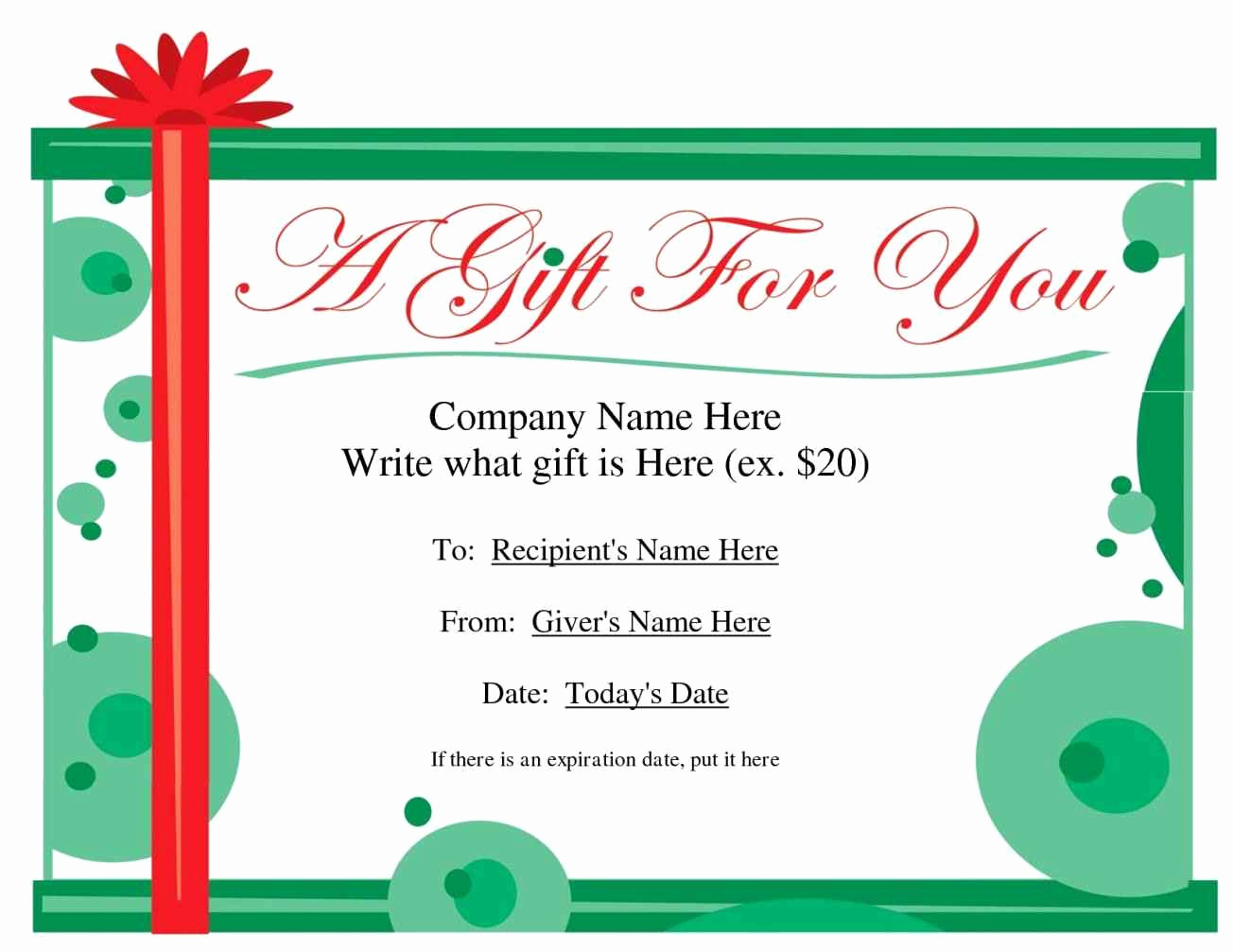 Template for A Gift Certificate Beautiful Create Your Own Gift Certificate Template Update234