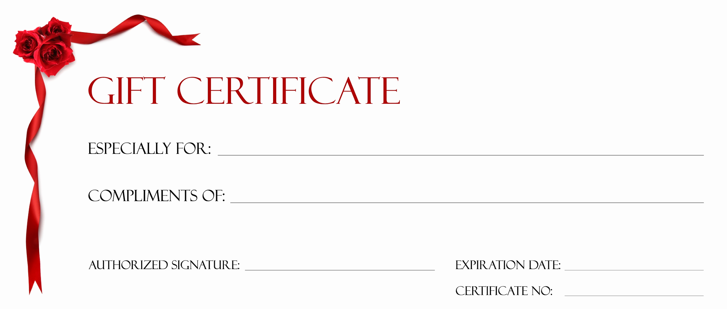 Template for A Gift Certificate Elegant Gift Certificate Templates to Print