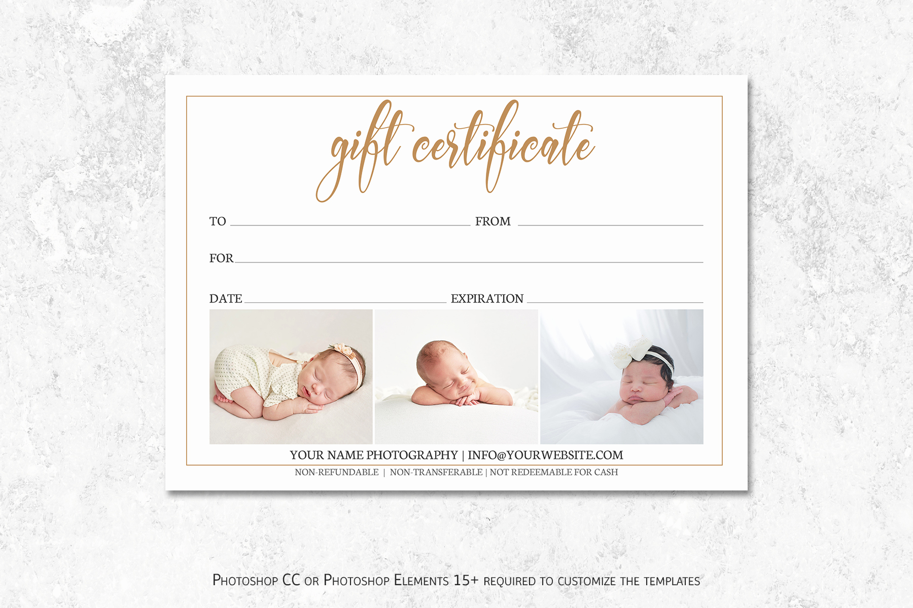 Template for A Gift Certificate Elegant Graphy Gift Certificate Template