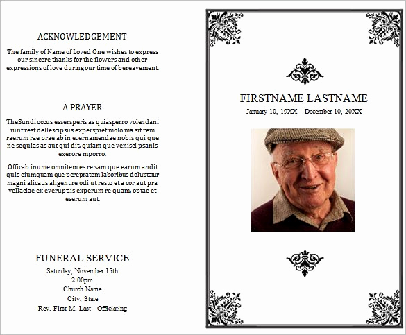 Template for Memorial Service Elegant 31 Funeral Program Templates Free Word Pdf Psd