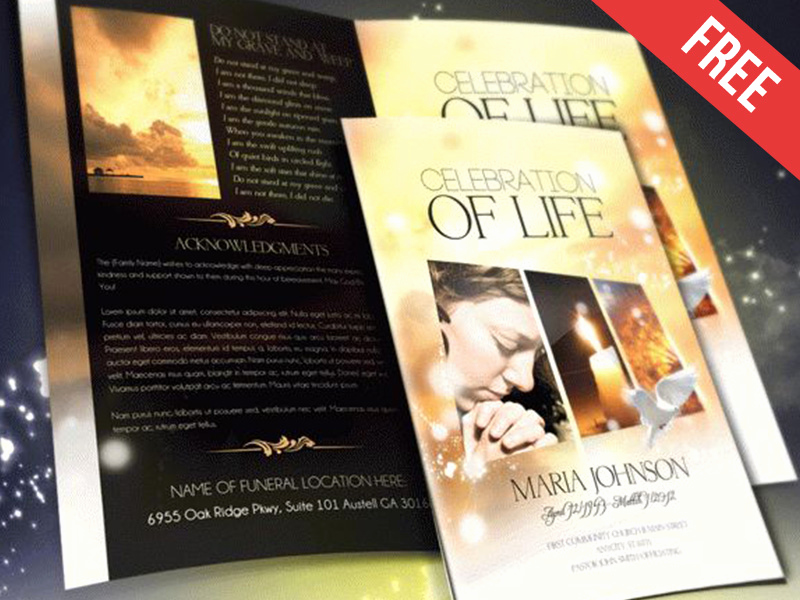 Template for Memorial Service Lovely Funeral Program Brochure Template – Celebration Of Life by