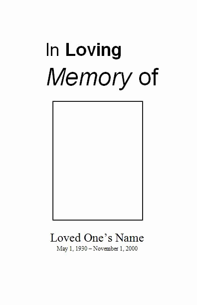 Template for Memorial Service New 1000 Images About Printable Funeral Program Templates On