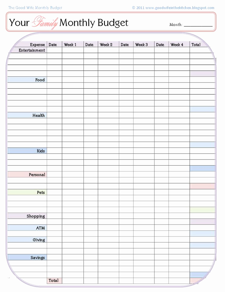 Template for Monthly Budget Elegant 11 Best Images About Monthly Bud Planners On Pinterest