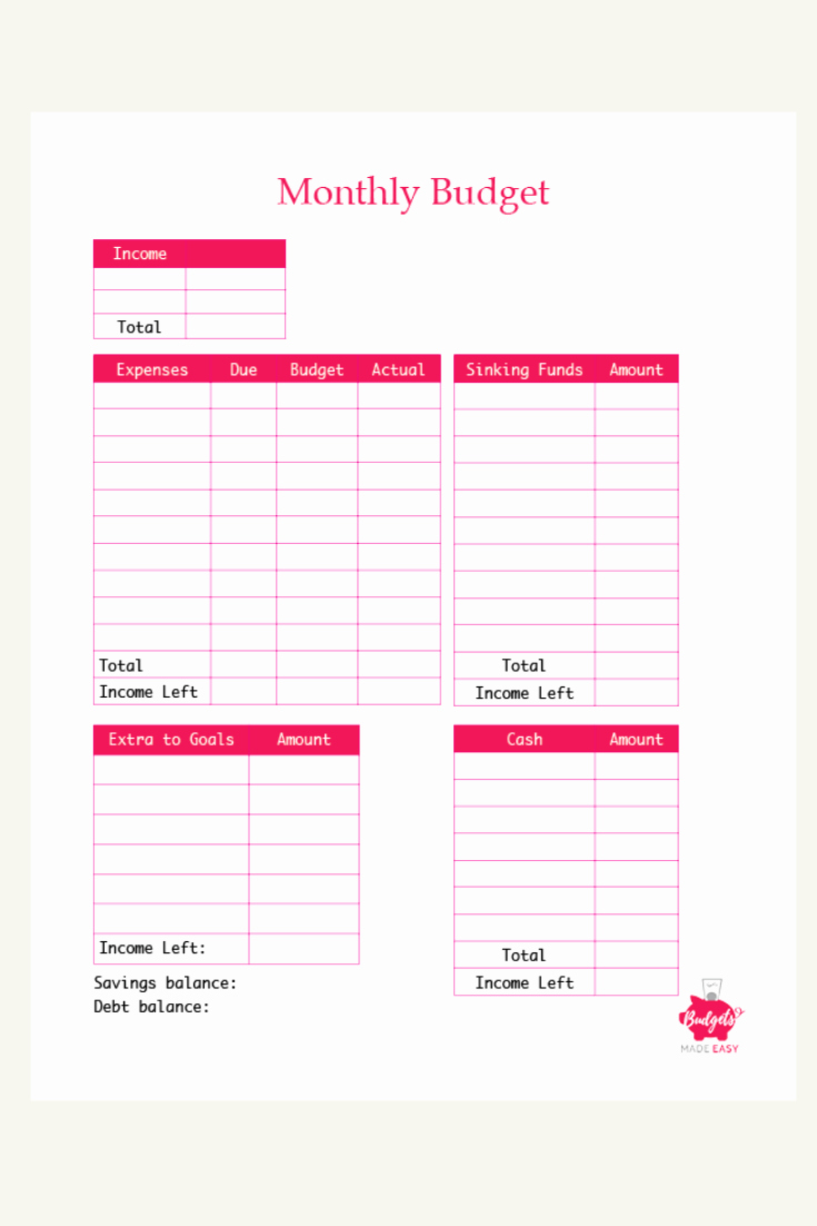 Template for Monthly Budget Elegant the Most Effective Free Monthly Bud Templates that Will