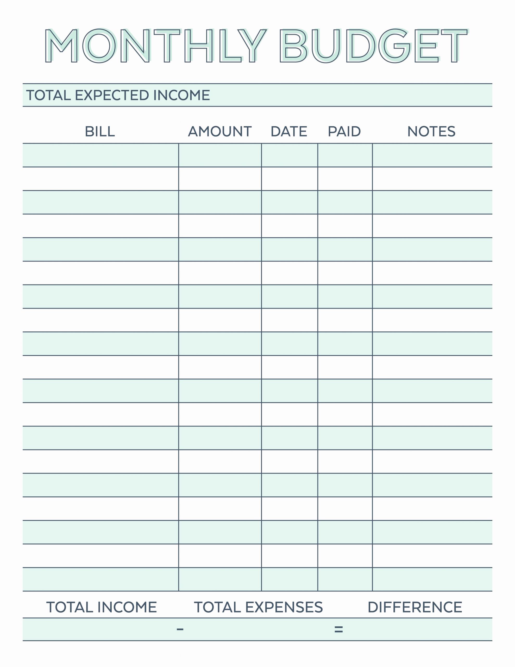 Template for Monthly Budget Unique Monthly Bud Printable 01 2 550×3 300 Pixels