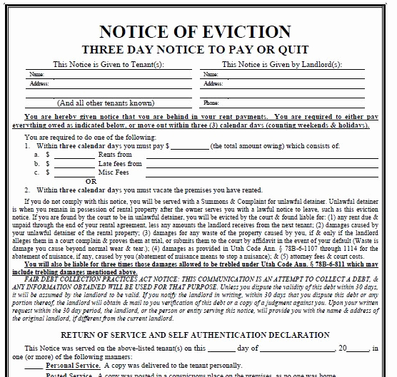 Texas Eviction Notice Template Awesome Printable Sample 3 Day Eviction Notice form