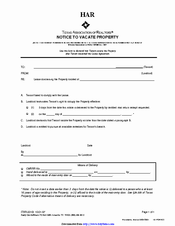 Texas Eviction Notice Template Lovely Texas Eviction Notice Template Pdfsimpli