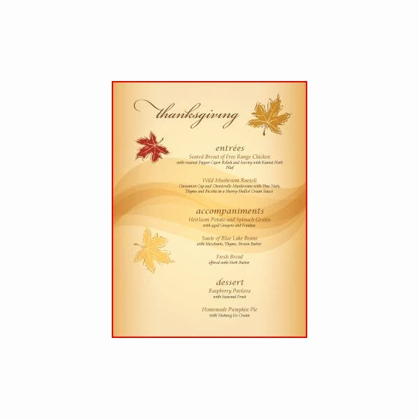 Thanksgiving Day Menu Template Awesome Great Thanksgiving Day Menu Templates to Entice and