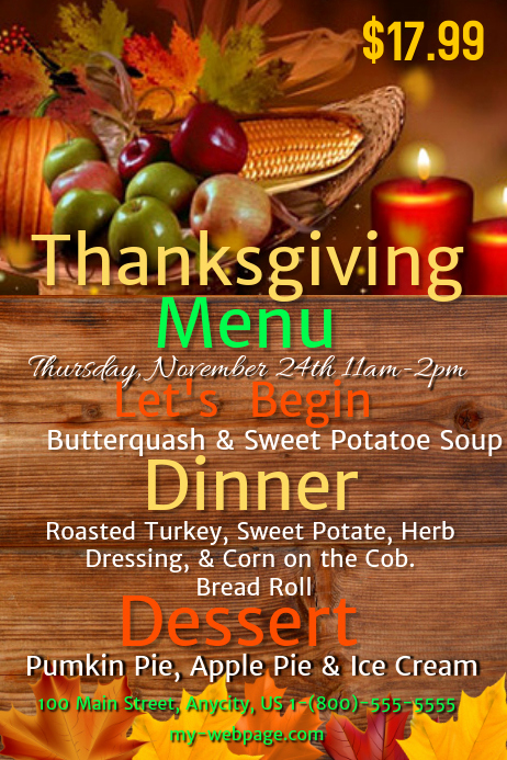 Thanksgiving Day Menu Template Best Of Thanksgiving Menu Template