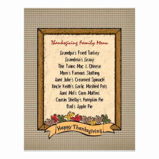 Thanksgiving Day Menu Template Luxury Thanksgiving Menu Template Flyer