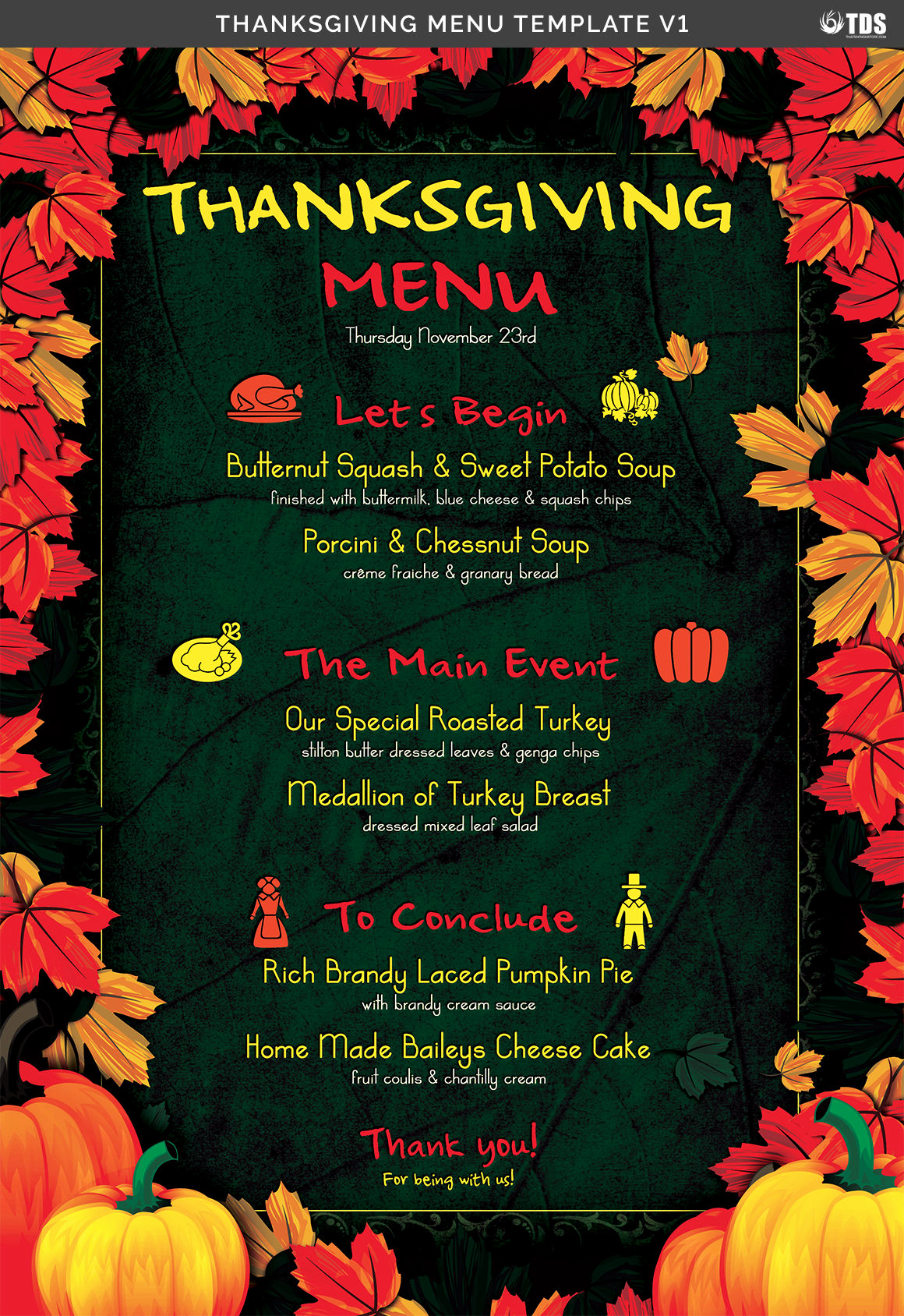 Thanksgiving Day Menu Template Unique Thanksgiving Menu Template V1 by thats Design Store