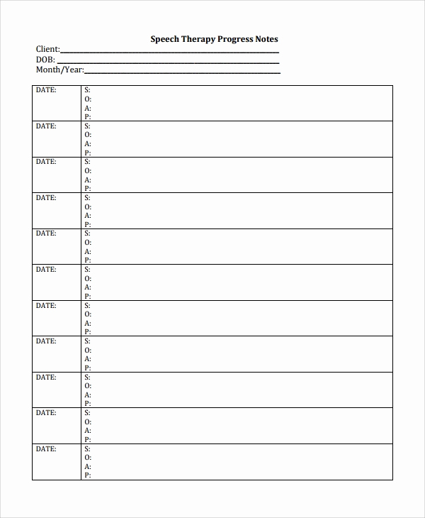 Therapy Progress Notes Template Fresh Sample therapy Note Template 5 Free Documents Download