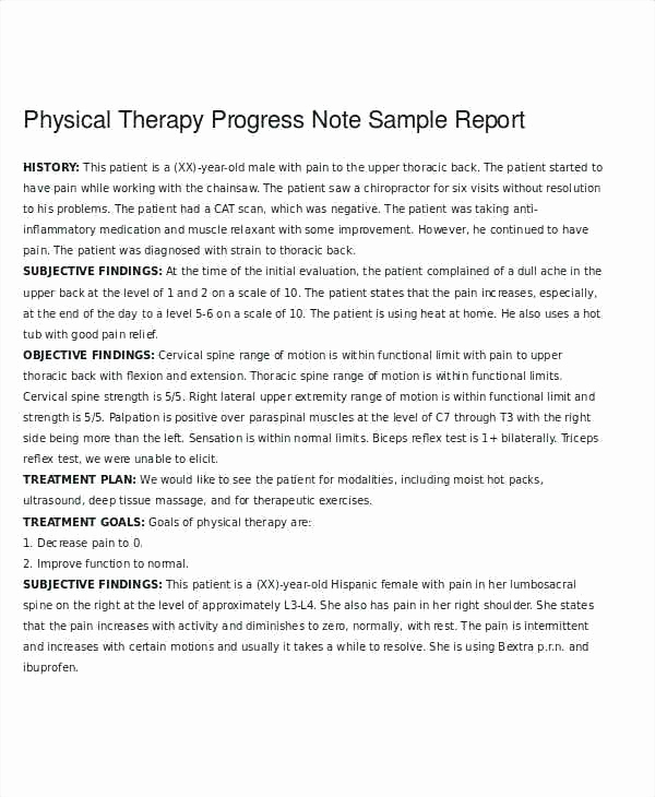 Therapy Progress Notes Template Inspirational Clinical Notes Template Sample