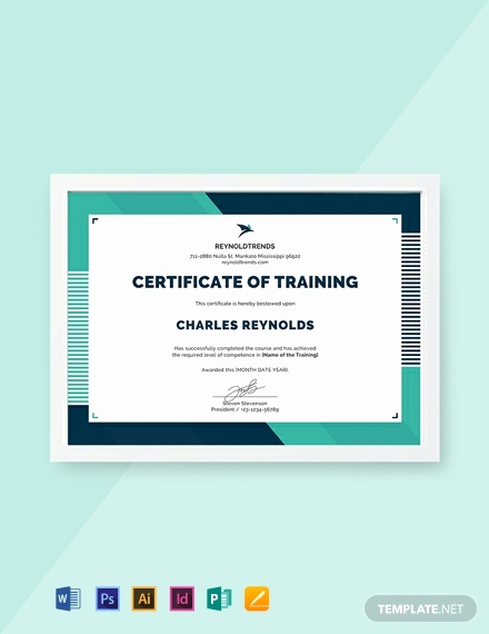 Training Certificate Template Free Download Elegant Free Pany Training Certificate Template Word