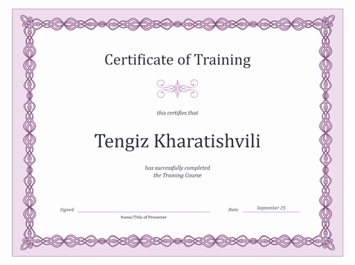 Training Certificate Template Free Download Inspirational Certificates Fice