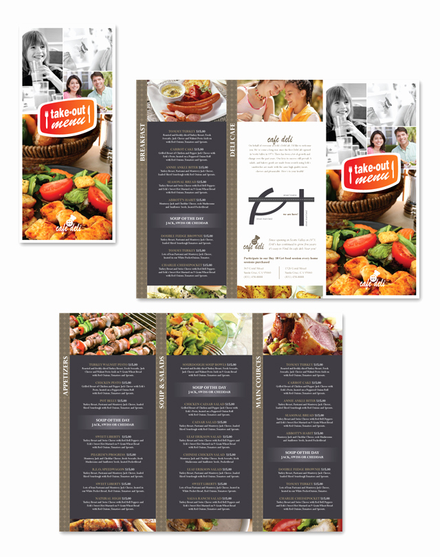 Tri Fold Menu Template Free Best Of New Cafe Deli Take Out Tri Fold Menu Template