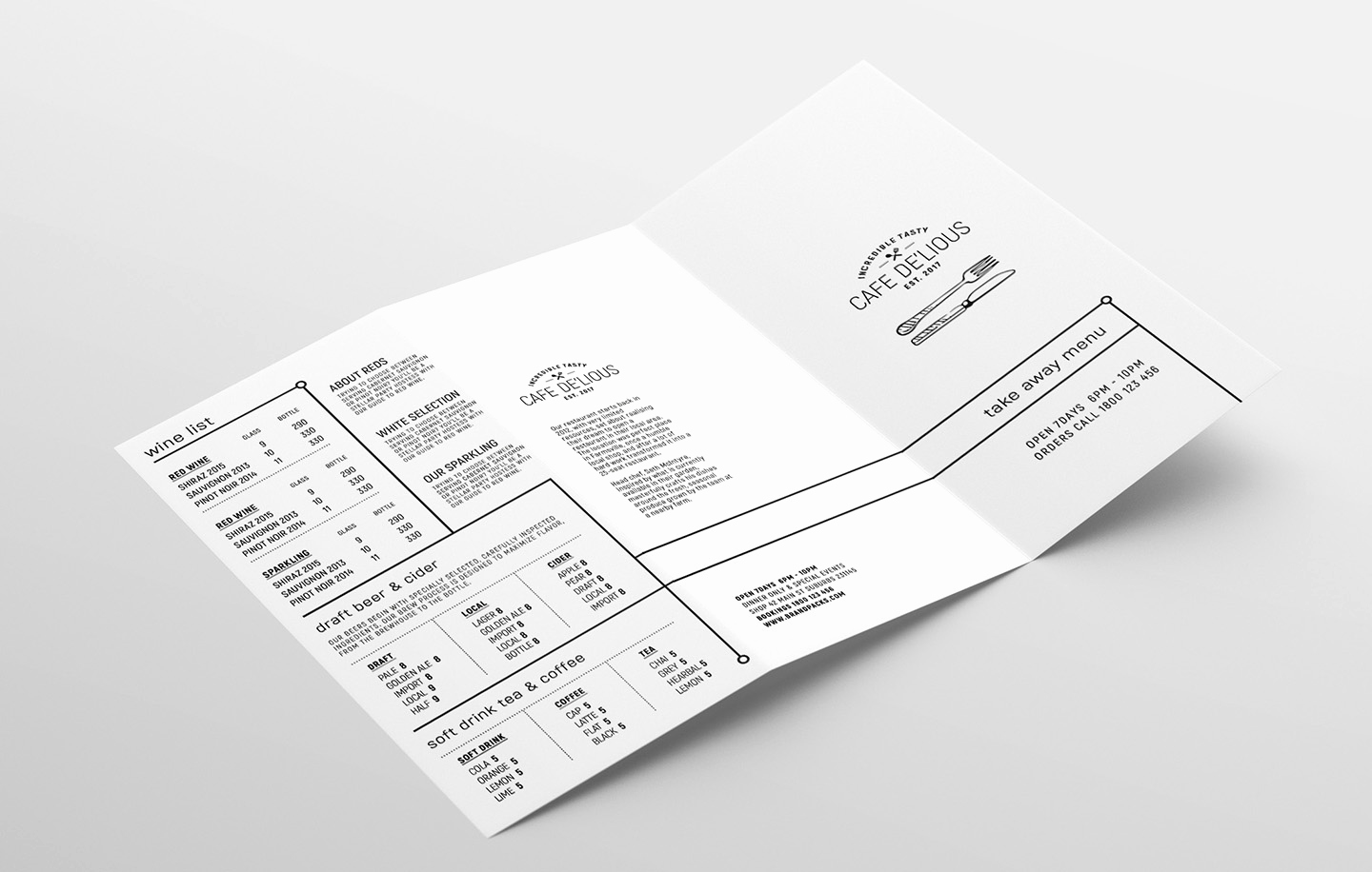 Tri Fold Menu Template Free Unique Simple Tri Fold Menu Template Psd Ai &amp; Vector Brandpack