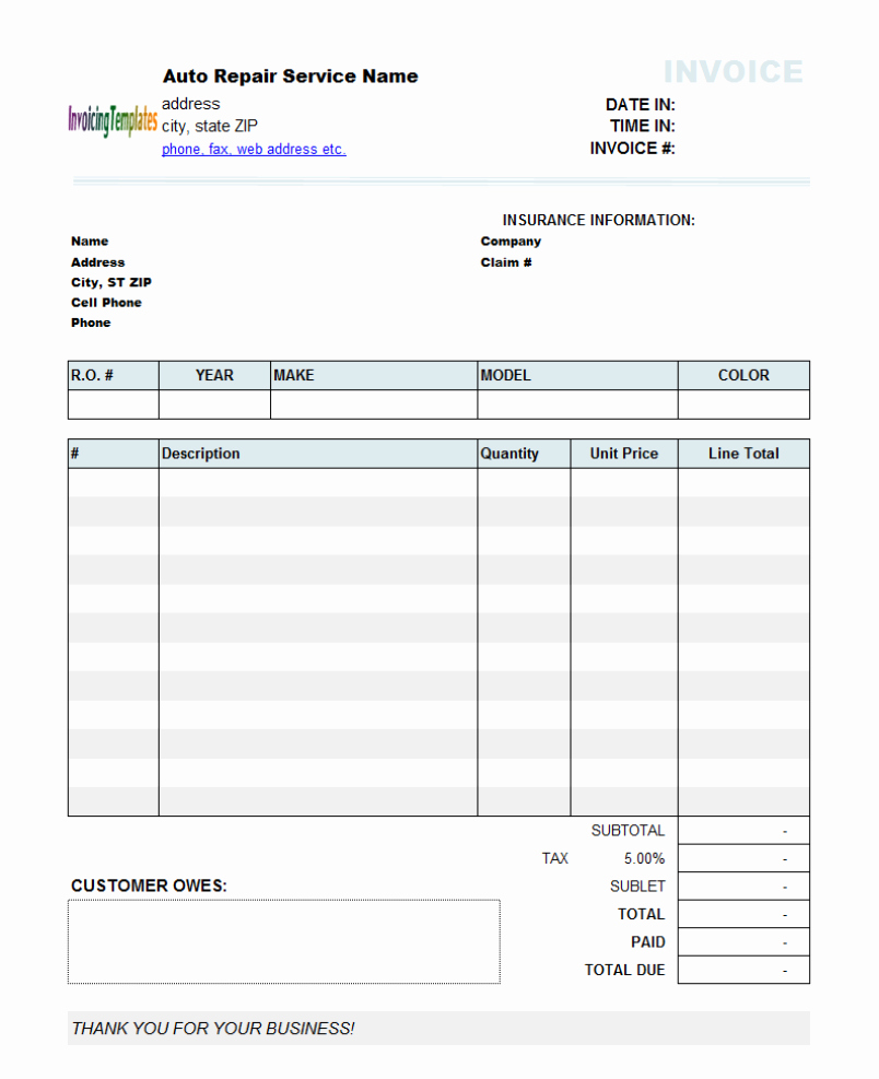 Truck Repair Invoice Template Elegant Microsoft Invoice Templates 10 Results Found Uniform