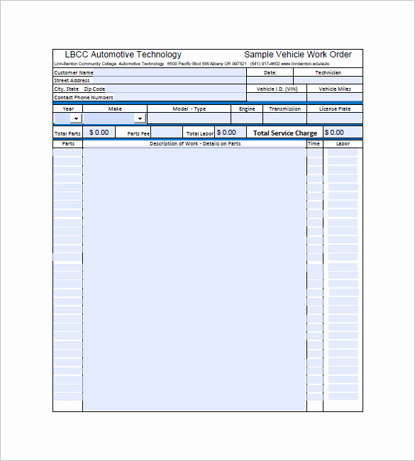 Truck Repair Invoice Template Fresh Mechanics Invoice Template Your Affordable solution to