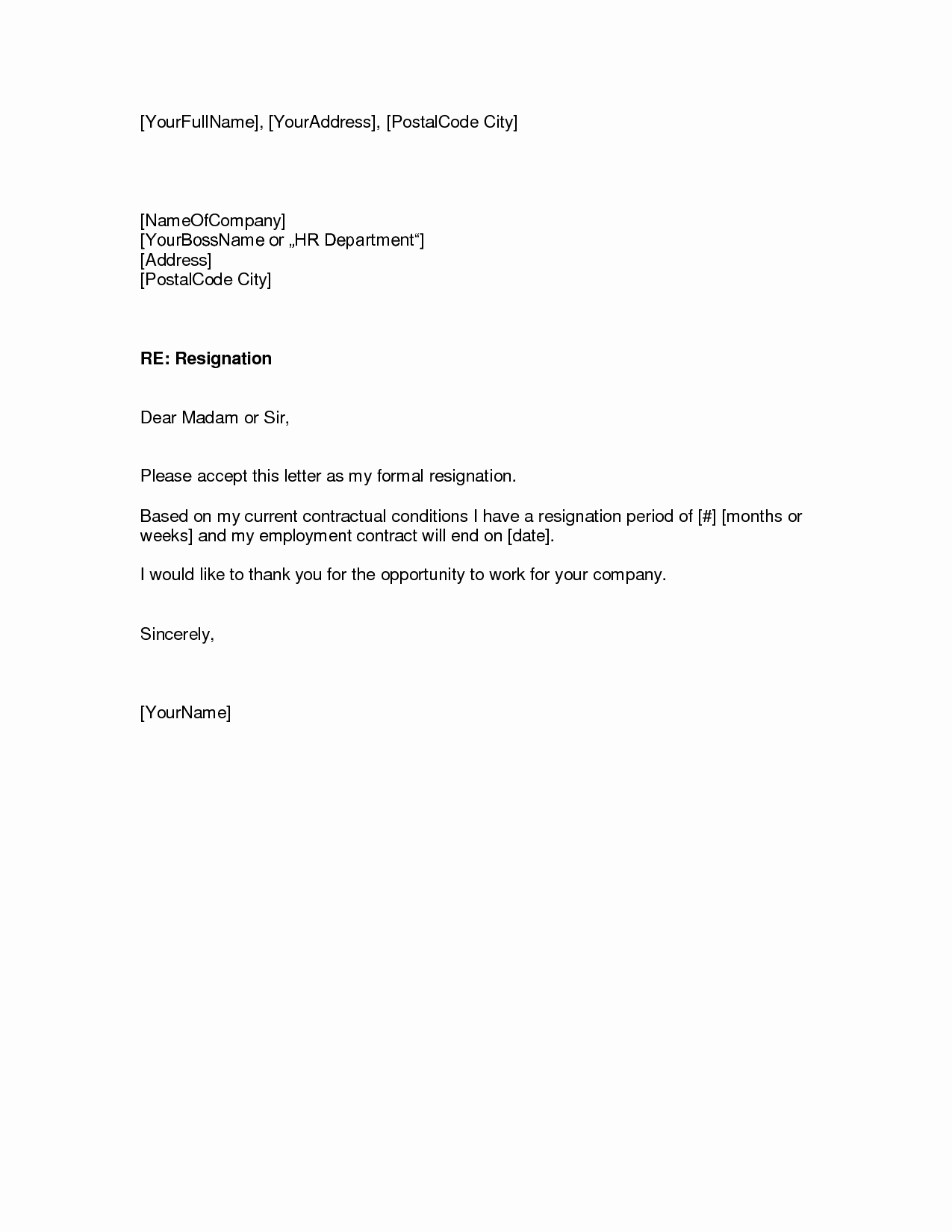 Two Weeks Notice Email Template Inspirational Resignation Letters Download Pdf Doc format