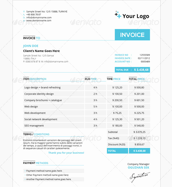 Website Design Invoice Template Fresh 21 Useful Invoice Indesign Templates – Design Freebies