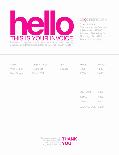 Website Design Invoice Template Fresh Invoice Like A Pro Design Examples and Best Practices