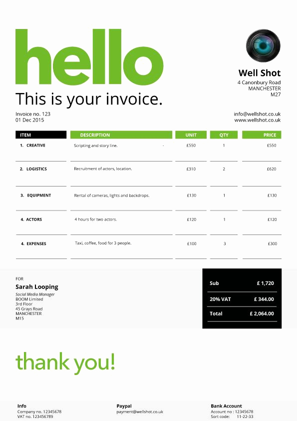 Website Design Invoice Template Luxury 27 Best Creative Invoice Templates for Freelancers Images