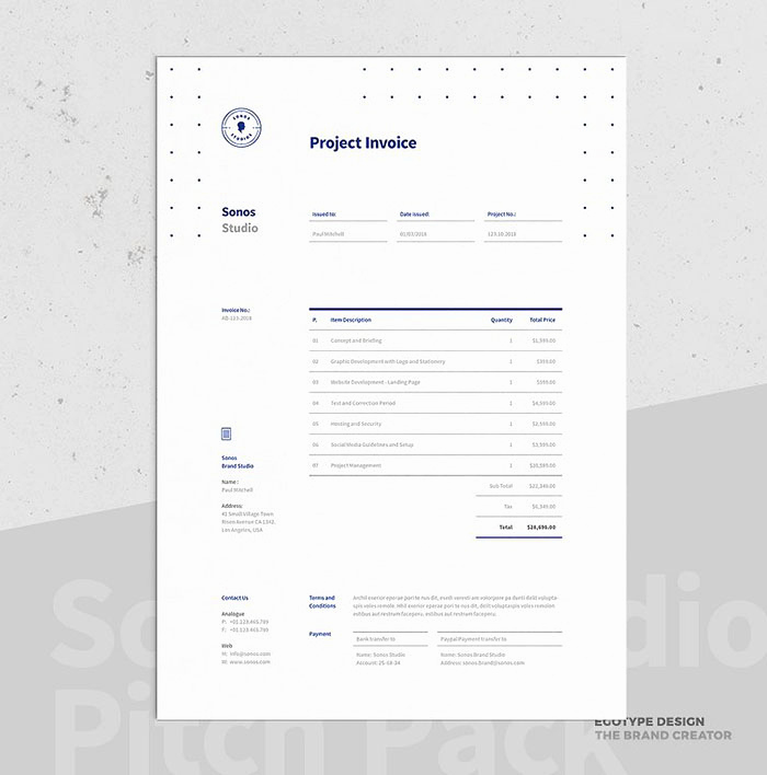 Website Design Invoice Template New 63 Invoice Design Templates 2020 Psd Word Excel Pdf