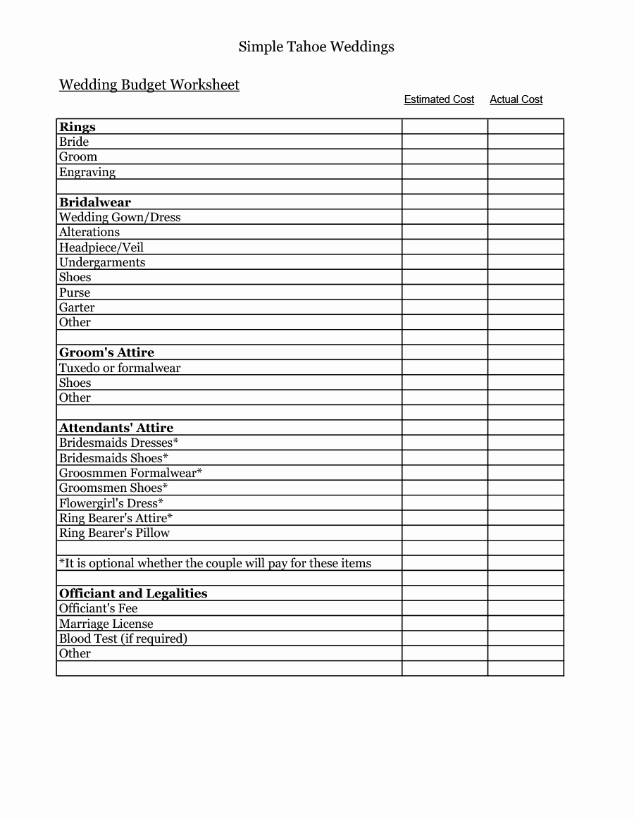 Wedding Budget Spreadsheet Template Elegant 38 Great Wedding Bud Spreadsheets Tips Templatelab