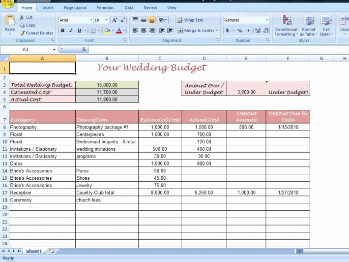 Wedding Budget Spreadsheet Template Elegant 9 Best Images About Etsy Seller Templates On Pinterest