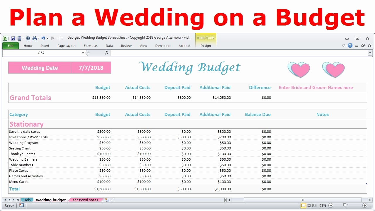 Wedding Budget Spreadsheet Template Luxury Simple Wedding Bud Calculator Spreadsheet Excel