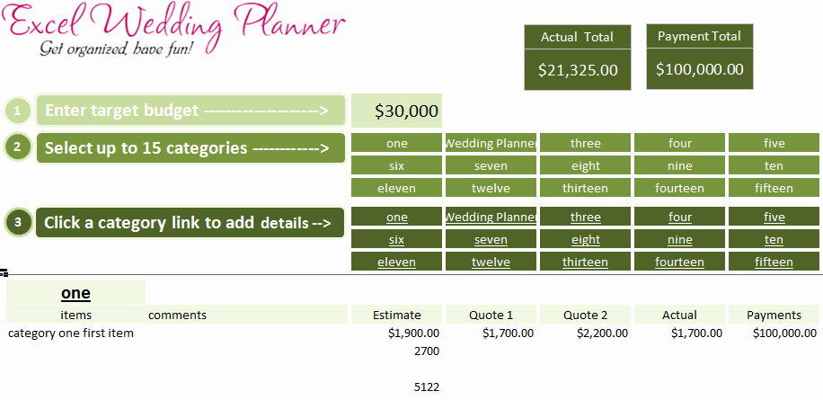 Wedding Budget Template Excel Beautiful Free Excel Wedding Planner Template Download today