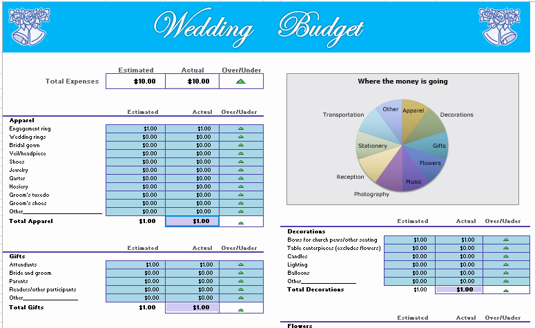 Wedding Budget Template Excel Best Of Wedding Bud Calculator Template